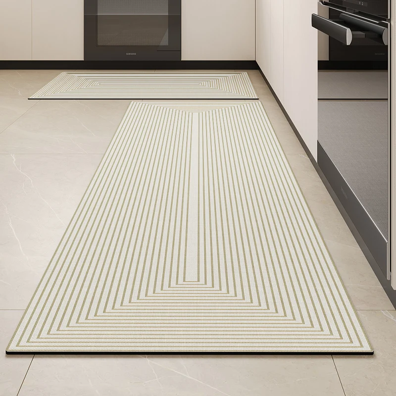 Non-Slip diatom lama Foot Mats, Tapete de cozinha absorvente de água, antiderrapante PVC tapete, de secagem rápida