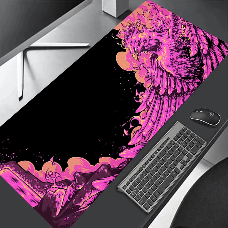 Color Mouse Pad Japanese Style Fantasy Dragon Phoenix Big MouseMat Table 80X40 Rubber Mat Office Computer Accessory Table Carpet