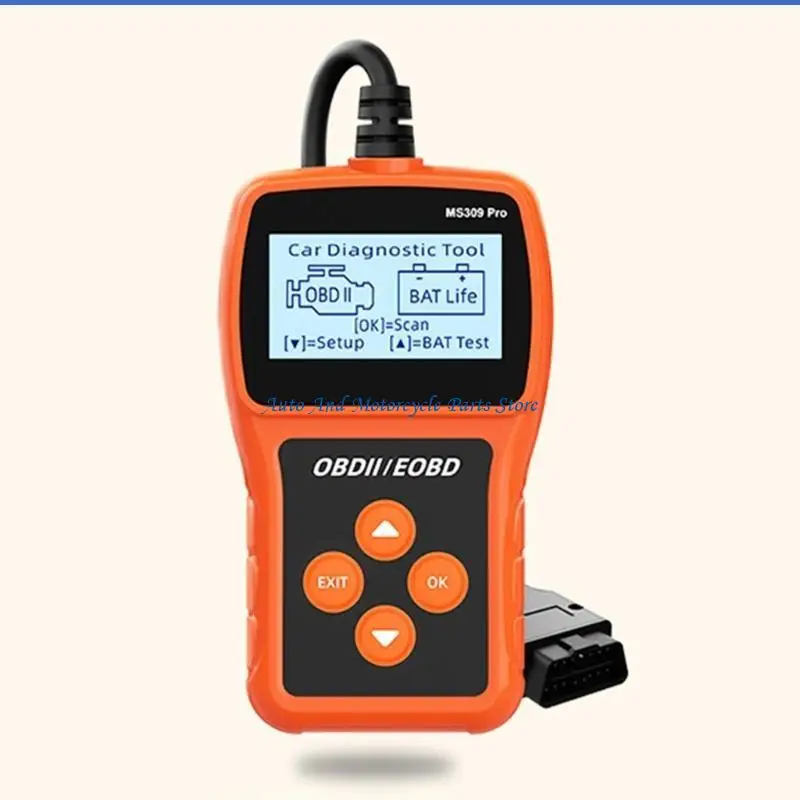

P9FD Универсальный OBD-сканер, автоматическая проверка неисправности двигателя, считыватель кодов ошибок с ЖК-экраном цифрового