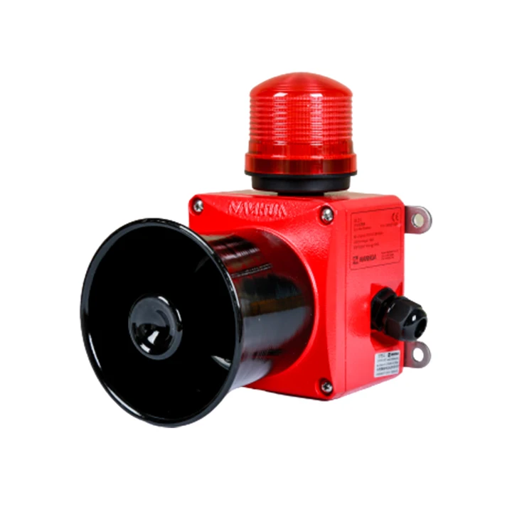 New24VDC 5 Tone Remote Switchover Synchronized Audio-visual Outdoor LED High-power Audible Visual Alarm Siren