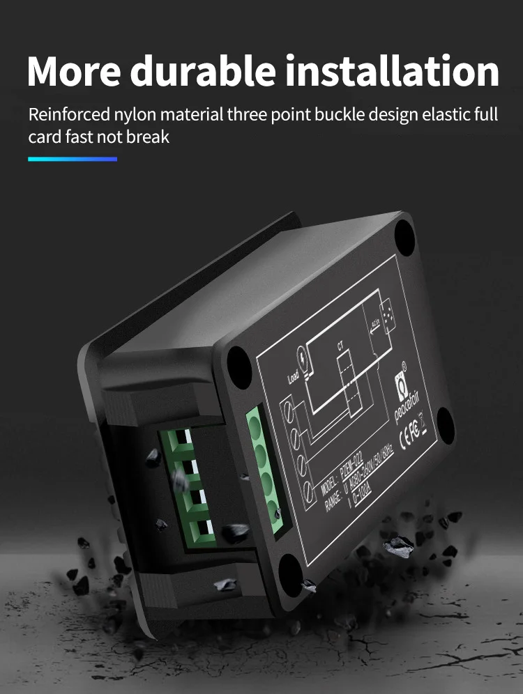 Einphasiges digitales Wattmeter, Leistungsanzeige, AC 220 V, 6-in-1, Strom, Spannung, Leistung, Frequenz, Energiezähler PZEM-022 mit geteiltem CT – Detail 7