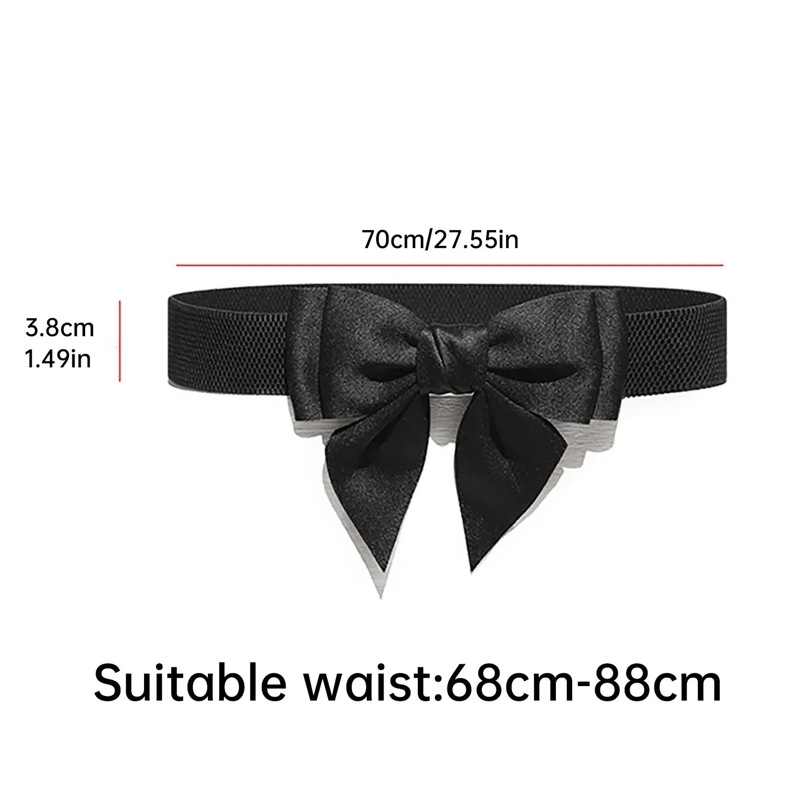 Hochwertiger, best passender Kleid-Jeansgürtel für Damen und Herren, niedliche Schleife, breiter elastischer Taillengürtel, bezauberndes Kleid-Accessoire