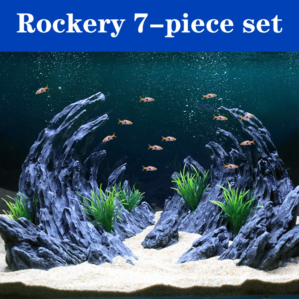 

Fish Tank Decor Rocks, Aquarium Ornaments, Jagged Canyon Rock Formation for Fish Tank Scenes, Aquarium Decoration Kits