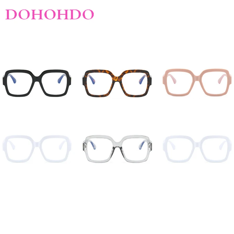 العصرية الكلاسيكية العلامة التجارية إطار كبير مربع الحب الديكور النظارات البصرية الرجال النساء القراءة للألعاب مكافحة نظارات الأشعة الزرقاء Óculos #6