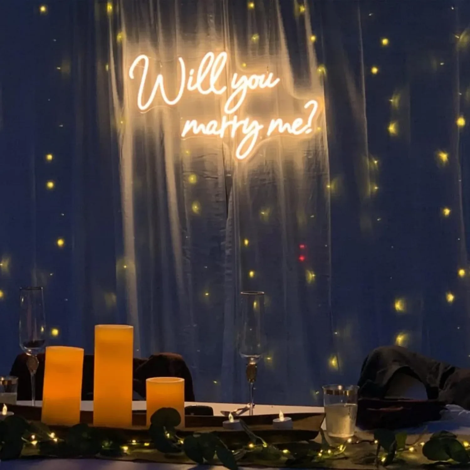 Will You Marry Me Neon Sign Romantic LED Wall Art USB Powered Acrylic Glow Lamp Proposal Decor Novelty Gift Hanging Light