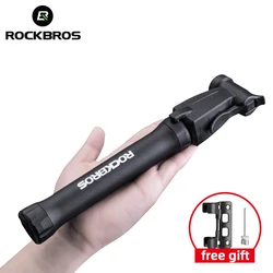 ROCKBROS Mini Portable Bicycle Pump 80psi AV FV Gas Nozzle Bike Pump Nylon MTB Road Air Inflator Pump Cycling Accessories