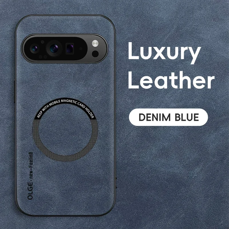 Magnetische Retro-Leder-Soft-Handyhülle für Google Pixel 11 10 9 Pro XL 10 9 8 7 Pro 7A 8A 9A für MagSafe Wireless Charging Cover