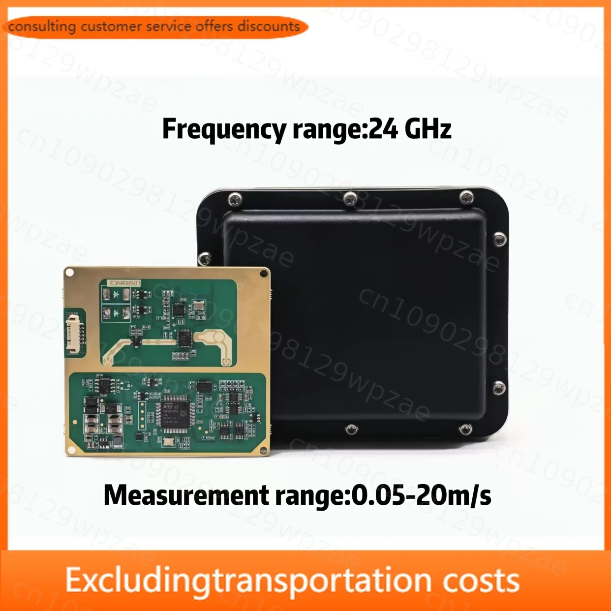 24GHz Radar Flow Meter High Accuracy ±0.01m/s Water Velocity Sensor for River Hydrology Monitoring Industrial Equipment