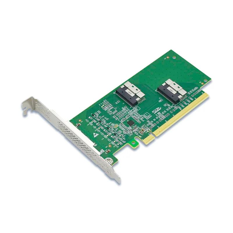 PCIe x16 do 2x slimSAS SFF-8654 8i Adapter XIC PE4165