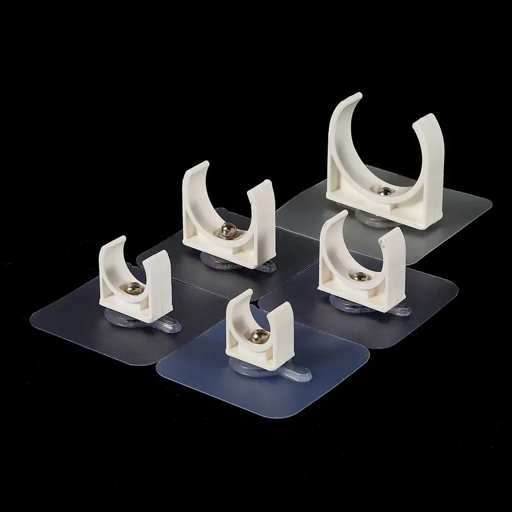 1/5Pcs Punch-free Self-adhesive Pipe Clamp Aquarium Fish Tank Garden Irrigation Water Tube Holder Fixed Snap Fittings