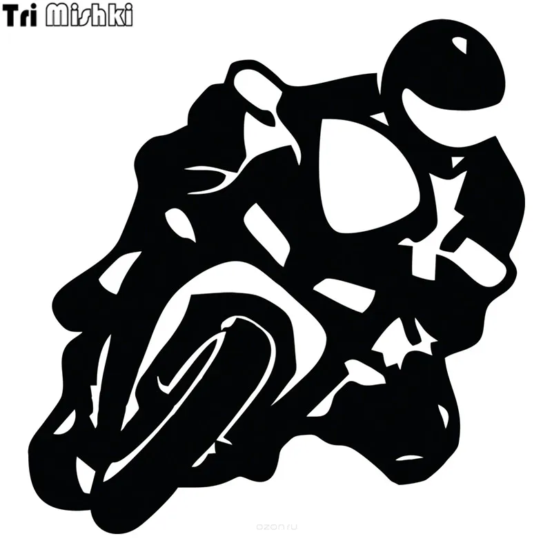

Tri Mishki Hzx339# 15.5*15cm Biker on Board Car Sticker Auto Funny Car Stickers Vinyl Decals Waterproof Reflective Sticker