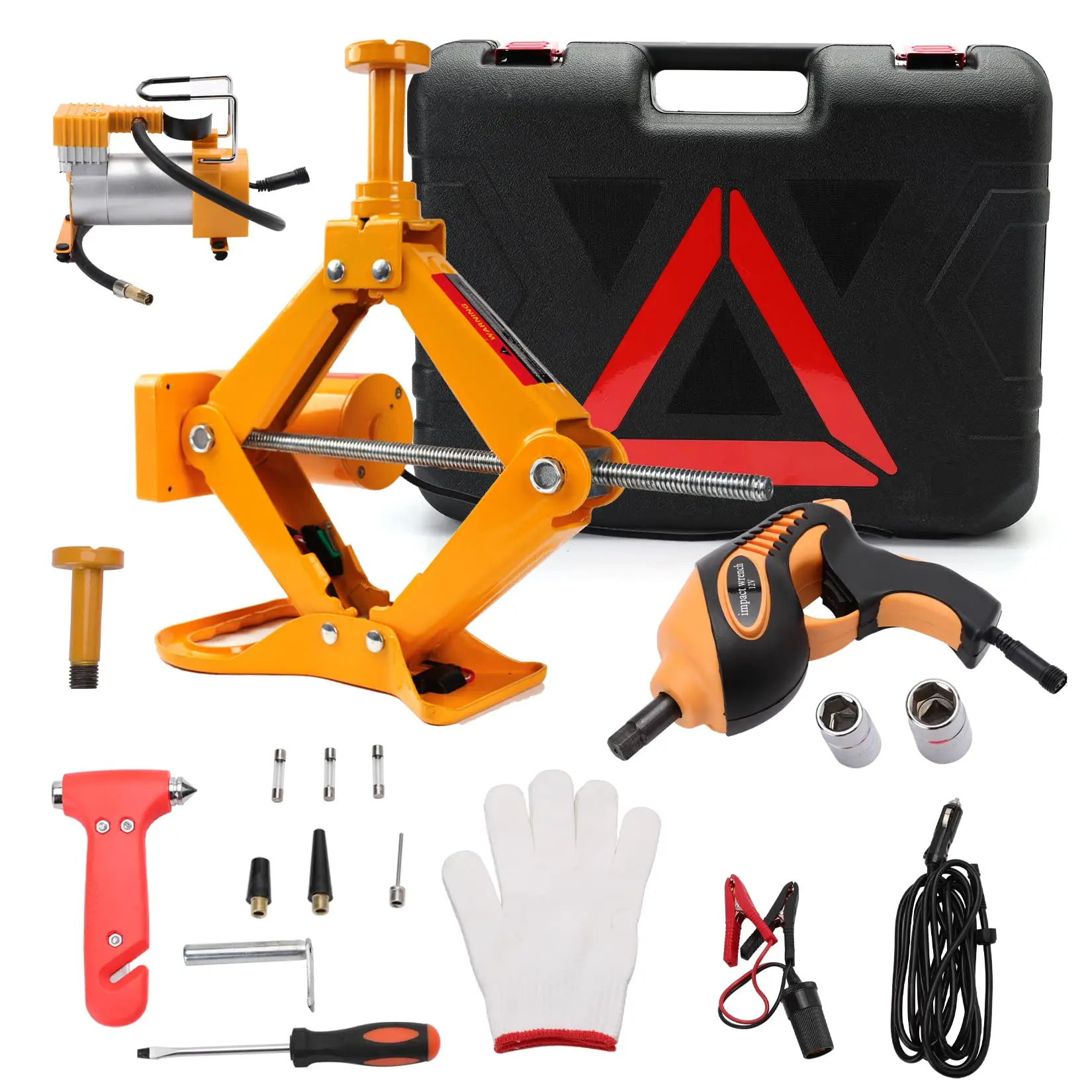 Portable 12v EV jack with 3-ton lifting capacity | Remote control and ultra-compact design for rapid vehicle rescue
