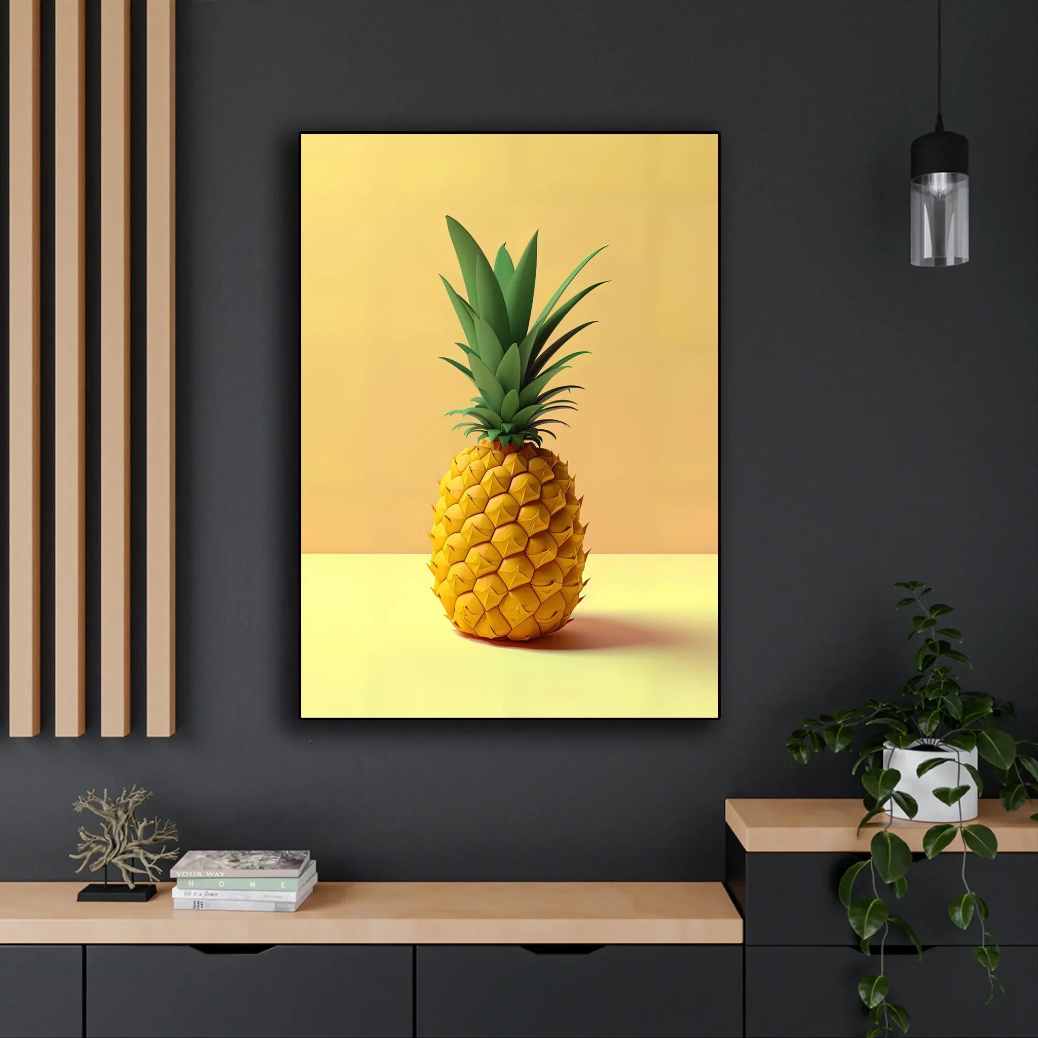 Minimal Nordic Style Pop  Fruit Kitchen Pineapple Grapes Wall  Canvas Painting for Living Room Home Decor