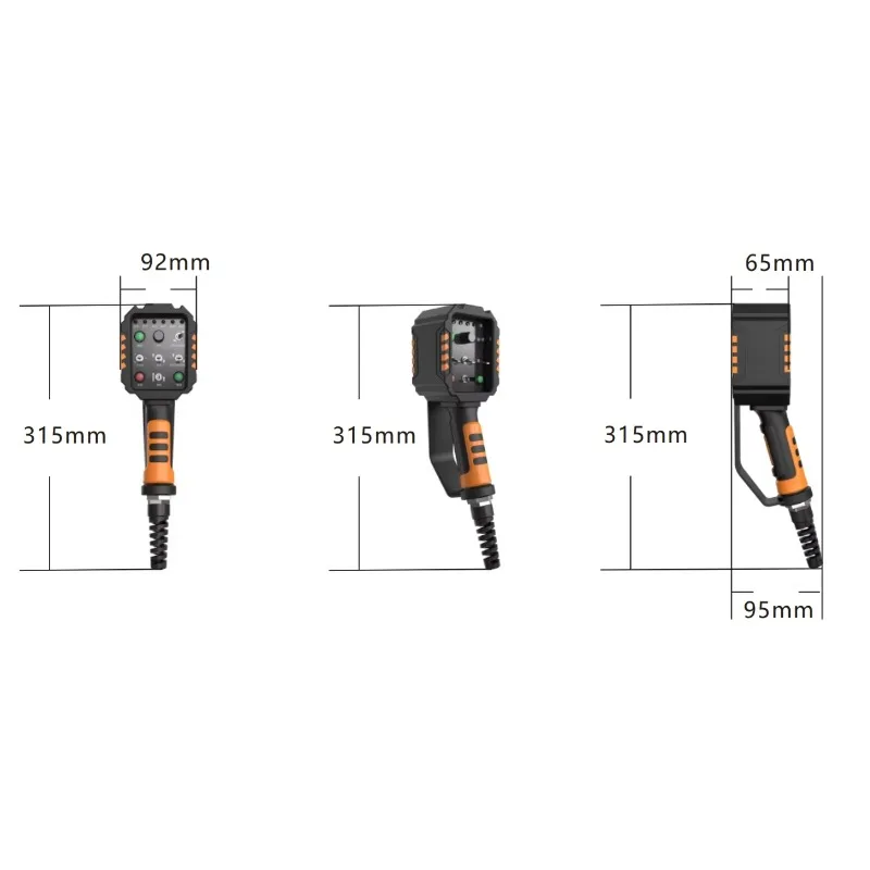 315*92*95mm Handheld Remote RS485 Industrie Fahrzeug Wired Sensor Module Kit Linie Gabelstapler Wired Hand Controller