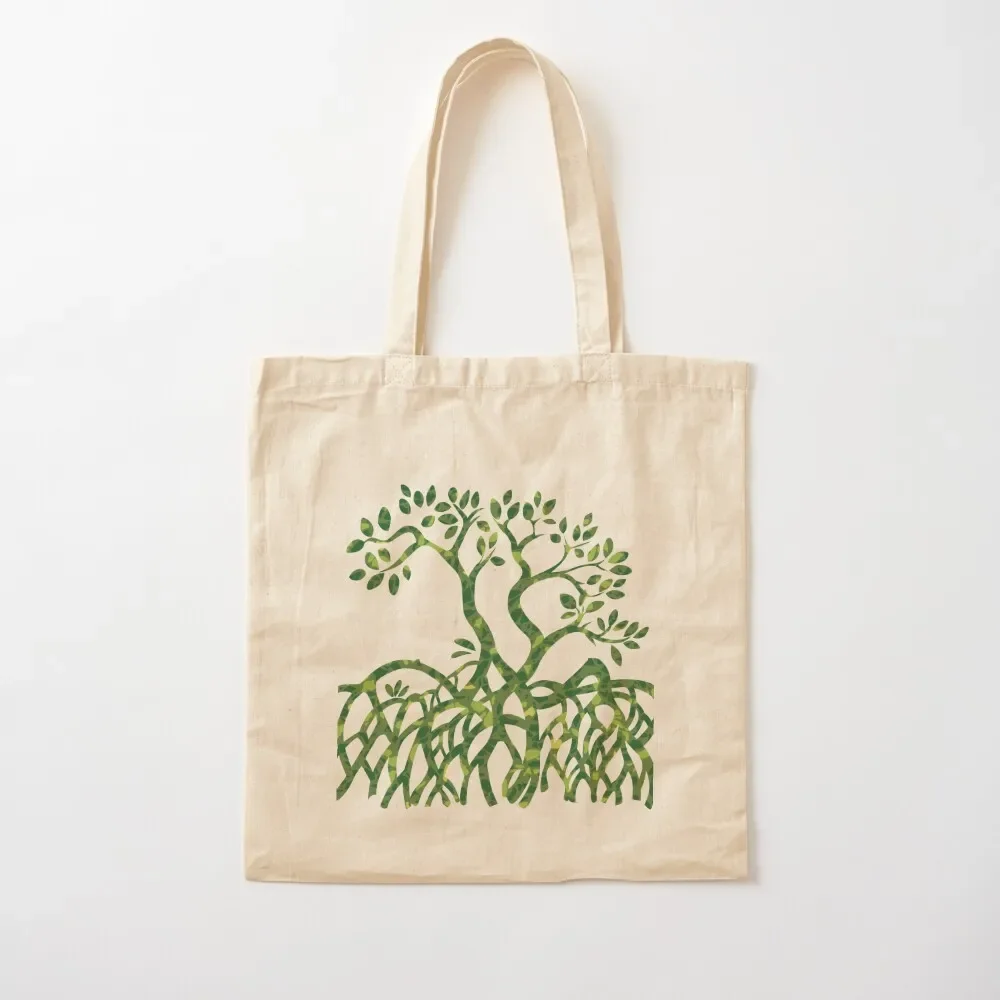 

Vector Mangrove Tree Silhouette - Green Tote Bag Customizable tote bag shopping trolley bag