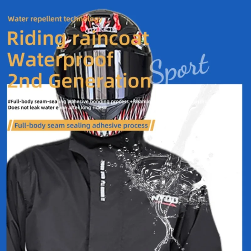 NYQD Motorcycle Raincoat Lightweight Outdoor Riding Full Body Split Raincoat windproof Waterproof Motorbike jacket pants M-3XL
