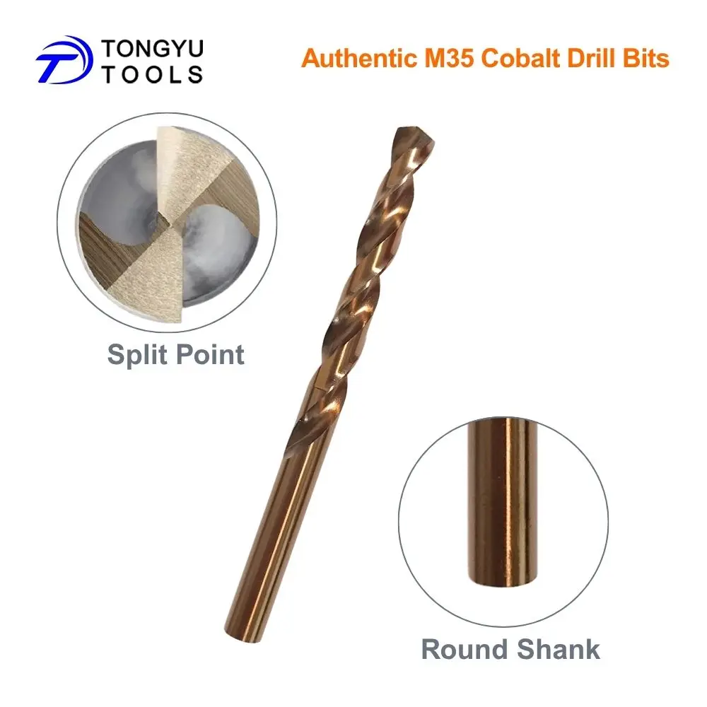 

M35 Cobalt HSS Co 5% Drill Bit DIN338 SAE 1/16-1/2in Twist Drill Bit for Stainless Steel Hard Metal Round Shank