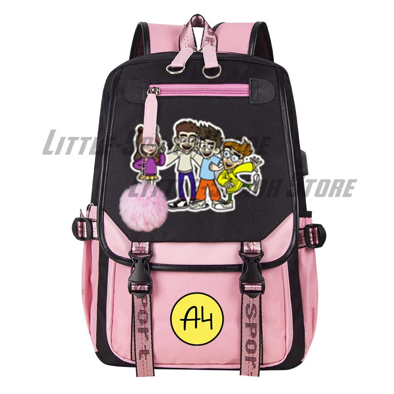 Cartoon A4 Lamba Girl Backpack USB school bag A4 Vlad Kids Student Schoolbag Влад Бумага А4 Laptop Backpack Mochila Travel Bag