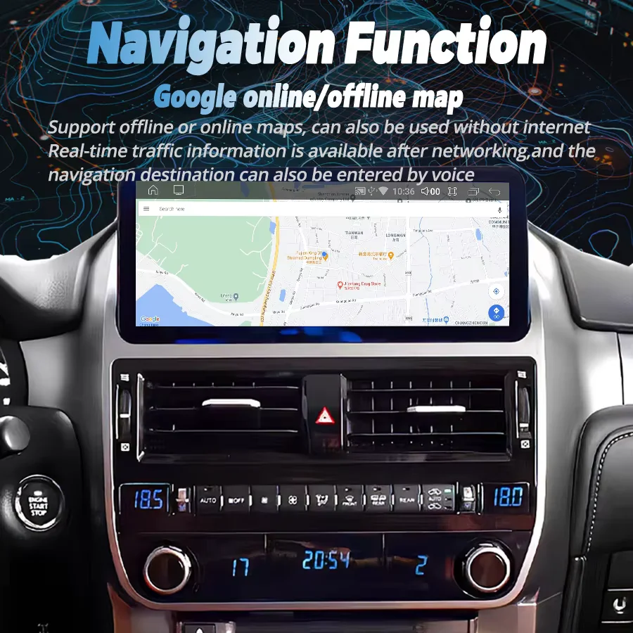 10.9inch Android 13 Scrren For Lexus GX400 GX460 2008-2021 Upgrade To 2024 Carplay Car Radio Multimedia Player GPS Stereo Audio