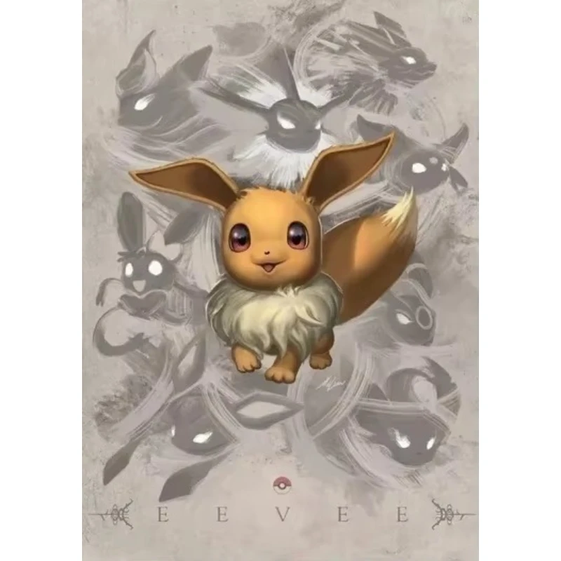 500/1000/1200/2000PCS Puzzle Pokemon Ink Painting Style Eevee Jigsaw Modern Home Decor Family Interactive Gift Holiday Gifts