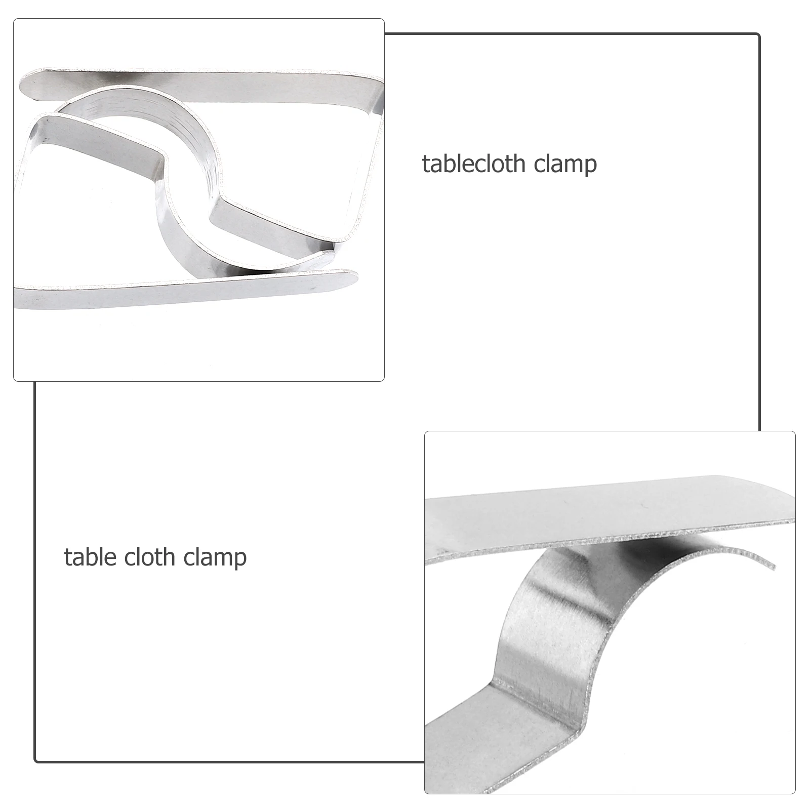 

12pcs Tablecloth Clips Stainless Steel Strong Hold For Indoor Outdoor Use Party Picnic Table Cloth Cover Clamp Holder