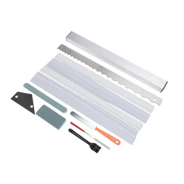 Guitar Luthier Setup Repair Kit Compact Guitar Polishing Sanding Tools Fret File Neck Notched Measuring Ruler