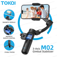 Handheld Gimbal Stabilizer Selfie Tripod with Wireless Remote for Smartphone 3-Axis Anti Shake Gimbal Foldable for iPhone Xiaomi