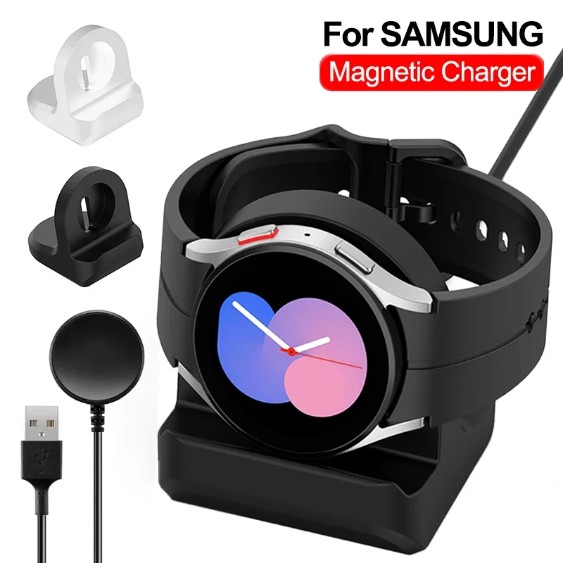 Cabo carregador para samsung galaxy watch 5 pro 5 4 clássico 3 cabo de carregamento usb magnético para relógio ativo 3 2 suporte doca adapte
