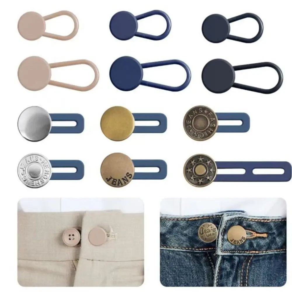 12/16/24/26 pcs Button Style Button Extenders Metal Strong Elasticity Waistband Expander Easy Install No Sew Extensions