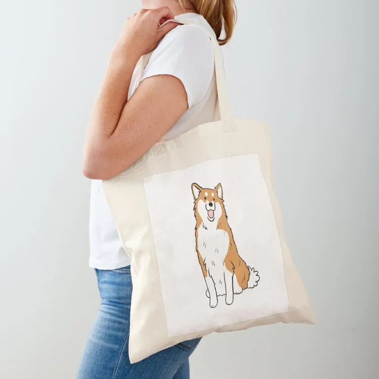 

Icelandic sheepdog cute illustration Tote Bag free delivery bags woman shopping bag Handbags bags for women