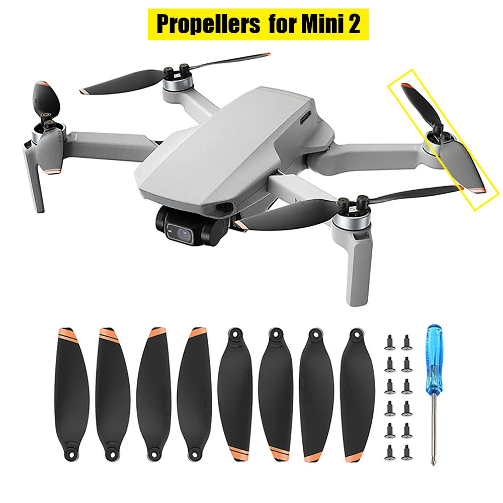 

2/4 Pair Colorful Propellers for DJI Mavic Mini 2 Drone Mini Portable Low Noise Color Stripes Light Weight Drone Accessory