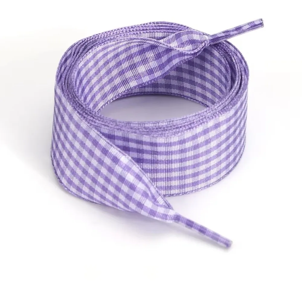 1Pair Elastic 120CM Sneakers Shoe laces Scottish Plaid Colorful Sports Shoelace Replacement Shoe Rope Shoe Accessories