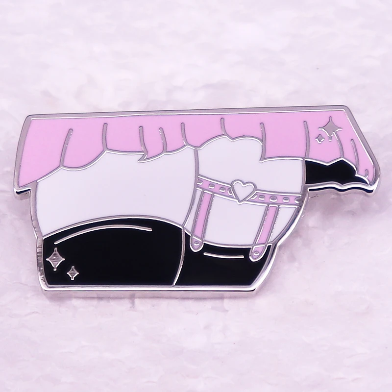 Sexy Anime Girl Miniskirt Thigh Hard Enamel Pin Badge Brooch Otaku Gift