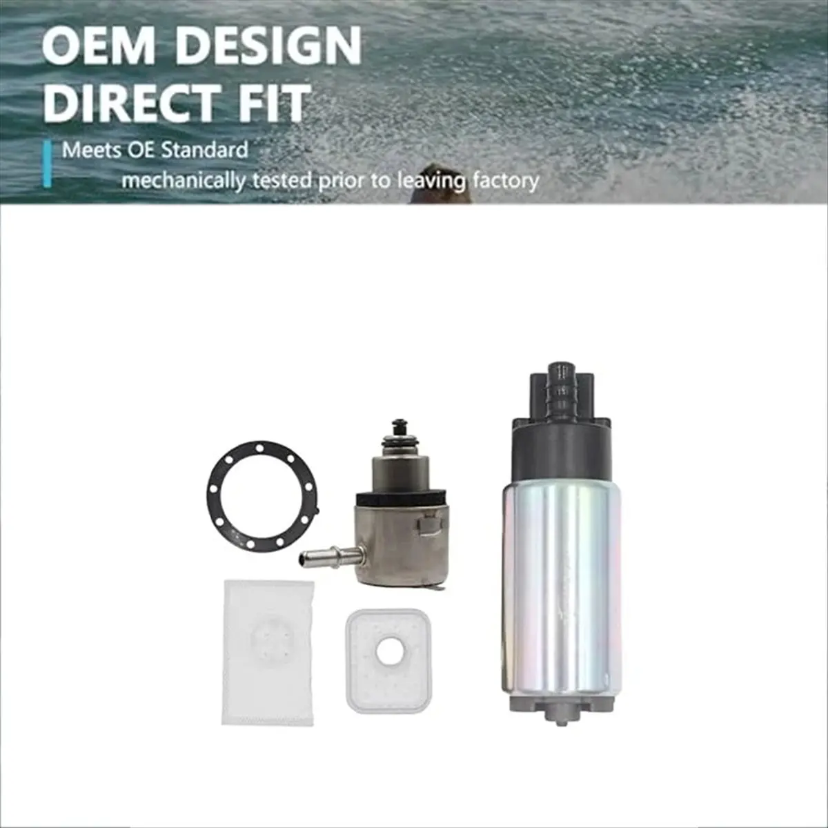 #40T (Silver & Black)Fuel Pump+Fuel Pressure Regulator+Strainer+Tank Seal Kit for Sea-Doo,Automotive Parts & Accessories