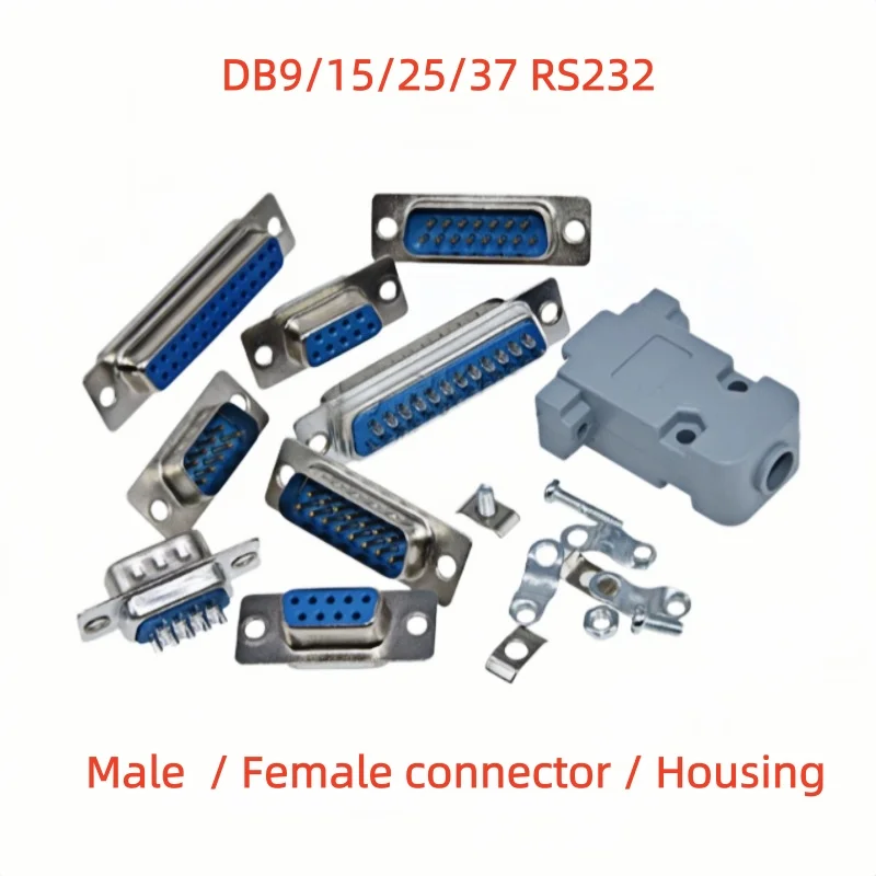 D-SUB Connector Serial Port Adapter Male/Female 9/15/25/37 Pin Solder Type DIP Straight Mount 2 Rows DB9 DB15 DB25 DB37