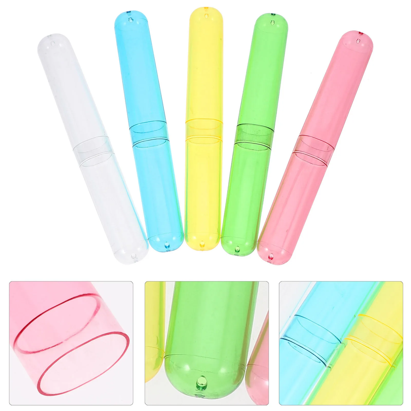 5 قطعة حقيبة تخزين فرشاة الأسنان منظم محمول خفيف الوزن صندوق حامل السفر حامل فرشاة الأسنان البلاستيكية معجون الأسنان #3