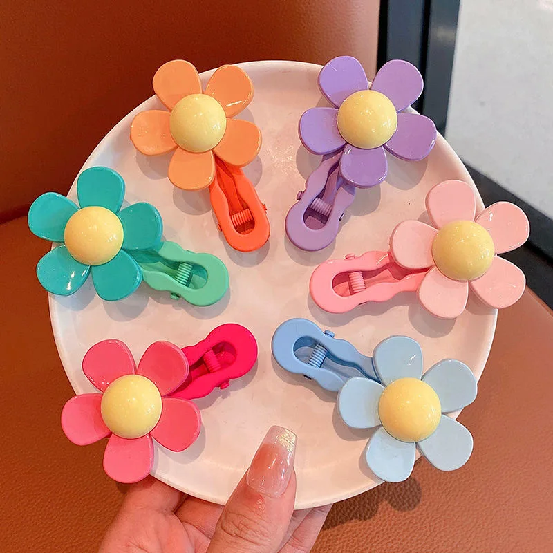 2026 Girls 2Pcs flower BB clip Korean version sweet style hair accessories suitable for daily use