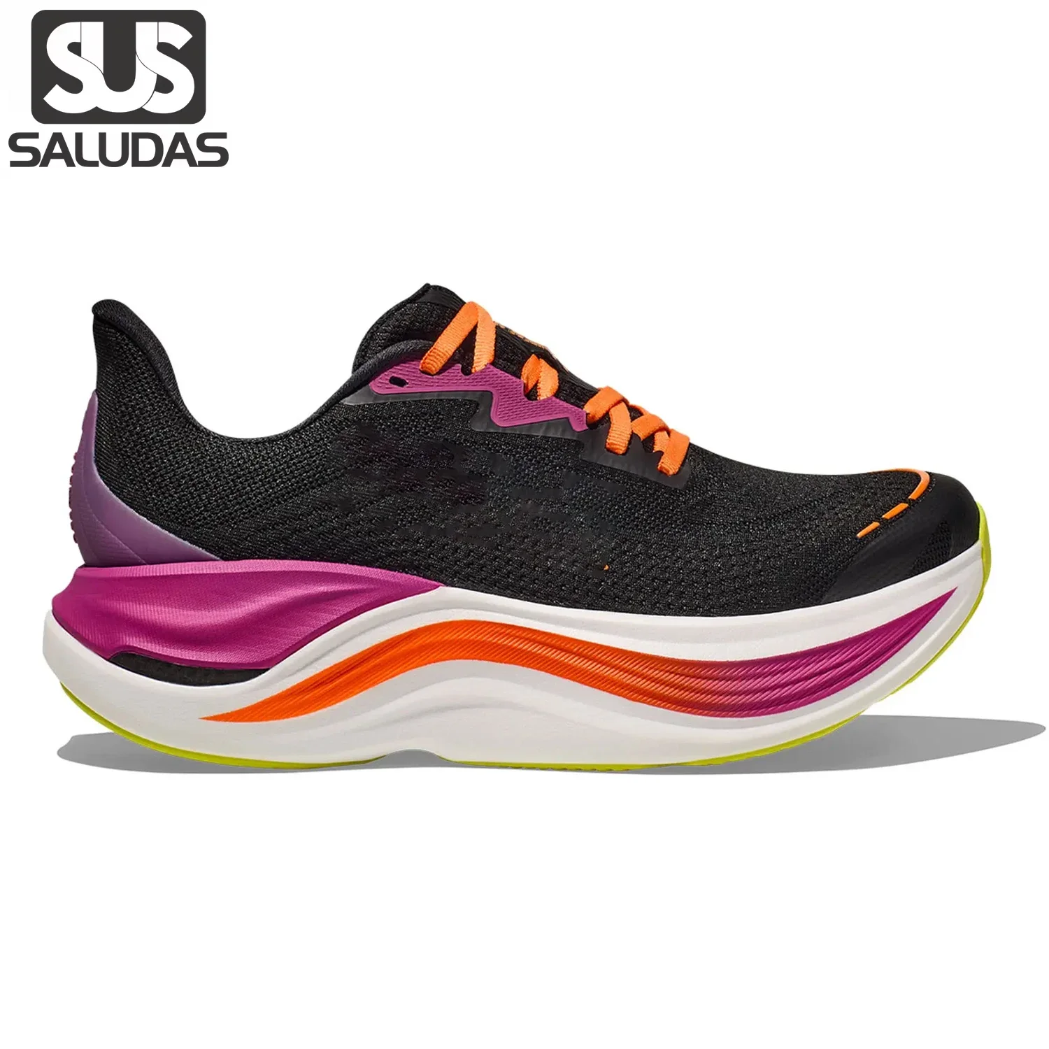 SALUDAS Original Women Sneakers Men Carbon Plate Road Marathon Running Shoe Thick Sole Elastic Cushioning Running Training Shoes