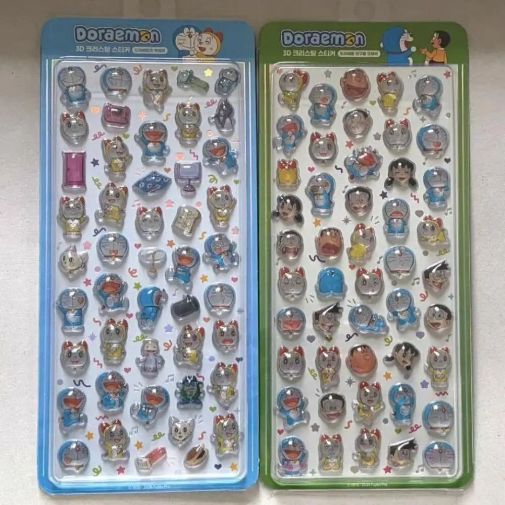 

2Pcs Doraemon Dorami Gouta Takeshi Cartoon Three-Dimensional Relief Sticker Diy Notebook Phone Case Stationery Box Girl Boy Gift