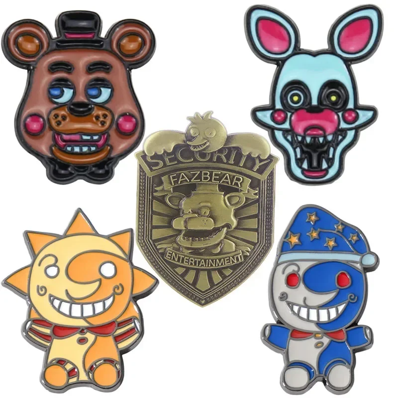 Fnaf Brooches Five Night At Freddy Enamel Pin Foxy Bonnie Animal Pins Badges Fashion Jewelry Accessories Gifts Kids Toys