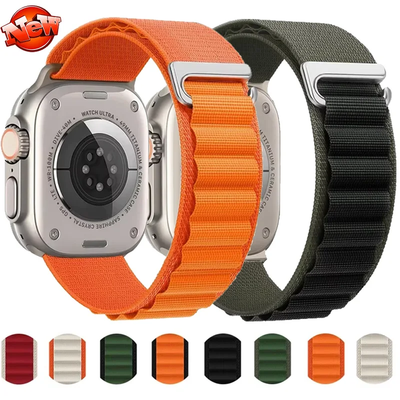 Alpine Armband für Apple Watch Ultra 1/2/3 49 mm 11 10 9 8 7 46 mm 45 mm 41 mm Nylonarmband Zubehör für iWatch 6 5 SE3 44 mm 42 mm