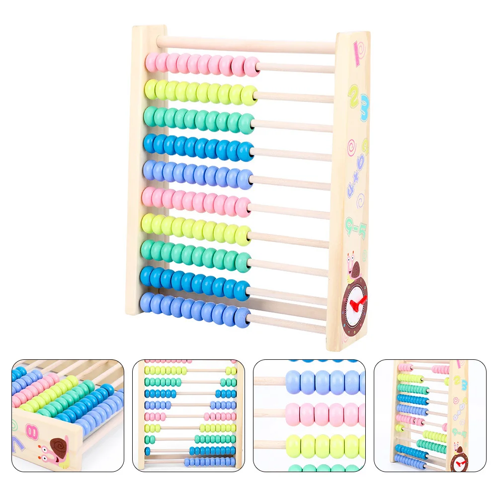 1 Pc Houten Frame Dubbelzijdig Tekentafel Leermiddel Voor Kinderen Rekenkundige Kralen Spel Educatief Telraam Voor Kinderen wiskunde