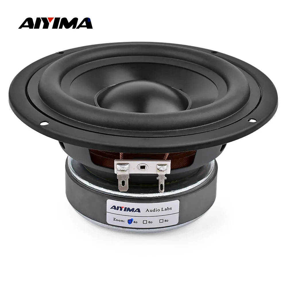 AIYIMA 1Pcs 5.25 Inch Subwoofer Speaker 4 8 Ohm 50W Sound Audio Speaker Home Theater Loudspeaker DIY Audio Modification