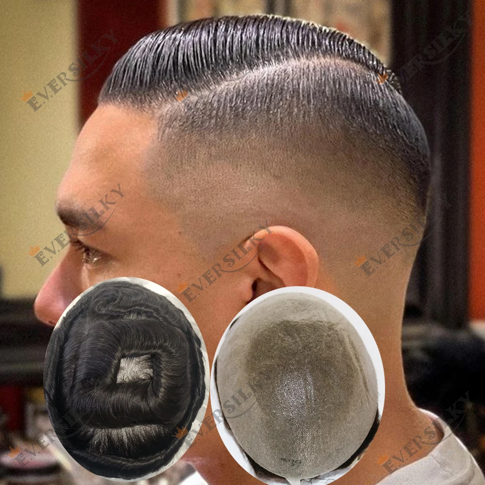 

Супернатуральный реалистичный парик для мужчин с ультратонкой невидимой линией роста волос 0.02 мм, 80% плотность, оттенки 1b65, 1b80, серый, блонд, из натуральных человеческих волос.