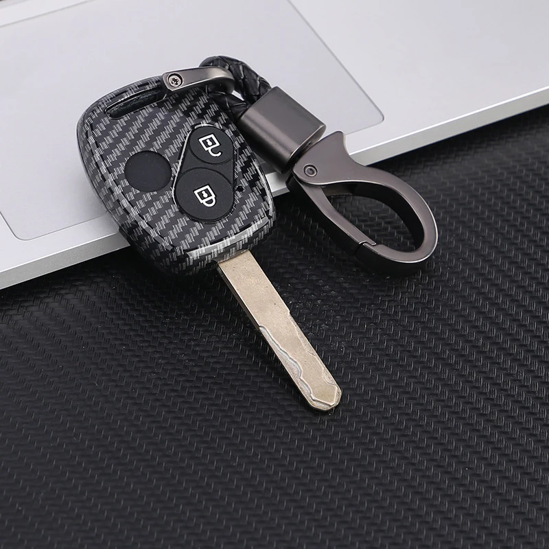 Carbon Fiber ABS Car Key Case Shell Remote Fob Cover For HONDA Accord CRV Pilot Civic 2003 2007 2008 2009 2010 2011 2012 2013