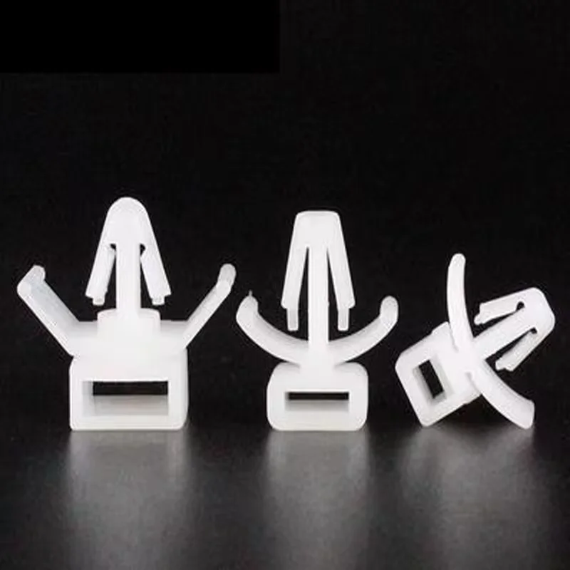 500pcs CCM Type White Nylon Plastic 3.7-8.2mm Hole Aircraft Head Tie Fixing Seat Pin Type Fixing Device Cable Clip Buckle Seat