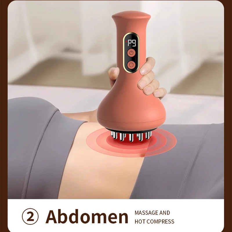 

Умная электрическая щетка-руридиан, вибрационный массажер для тела, красный свет, тепловая терапия, разблокирует меридианы плеч и шеи