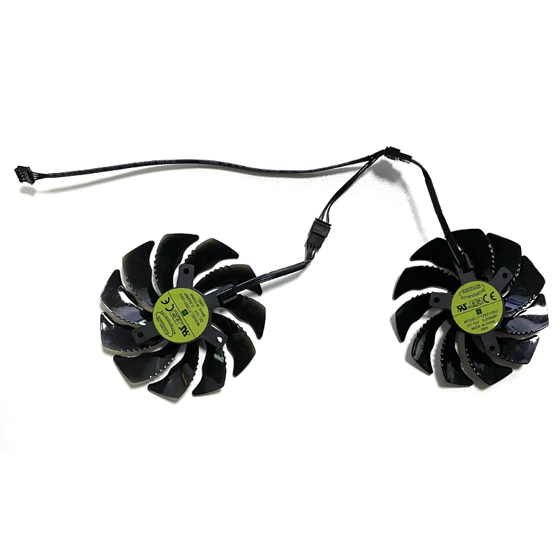 Ventilador do refrigerador da placa gráfica, 2 PCes, 87mm, 4PIN, DC12V, PLD09210S12HH, T129215SU, GTX1660, GTX1650, fã do GPU para Gigabyte, GTX 1660, 1660Ti