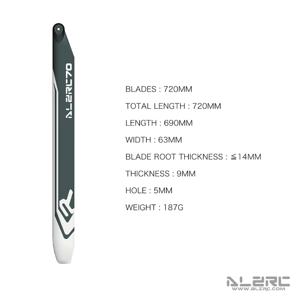 ALZRC Neue R Serie 360 MM 380 MM 420 MM 520 MM 700 MM Carbon Faser Haupt Schwanz paddle Für Alzrc 420 R42 RC Hubschrauber Extreme 3D Flug – Detail 29