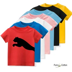 Boys outdoor daily sports short-sleeved T-shirt clothing Summer children casual comfort light short-sleeved 100% cotton